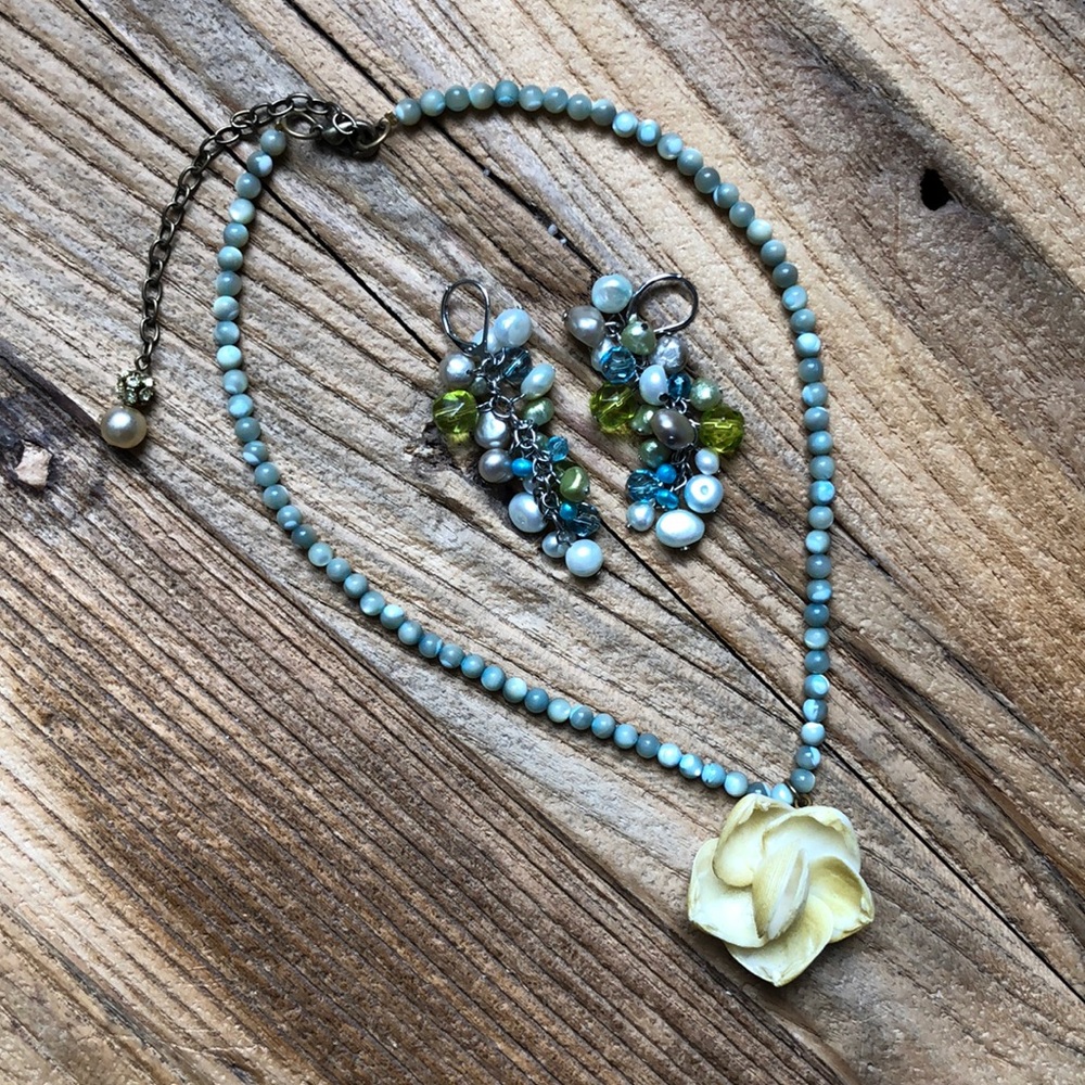 Anthropologie necklace/earring set